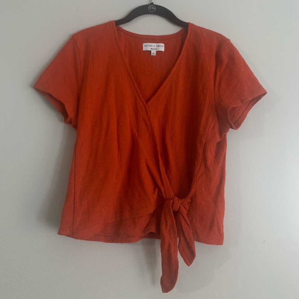 Madewell Tie Front Top